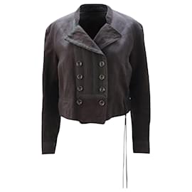 Dries Van Noten Dries Van Noted gefütterter Blazer aus schwarzer Baumwolle Schwarz
