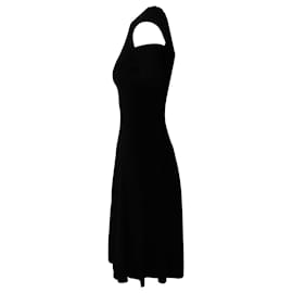 Maje-Maje Cold-Shoulder Dress in Black Viscose-Black