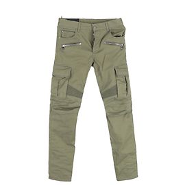 Pantalones cargo de corte slim con logo estampado de Balmain en algodón verde Verde