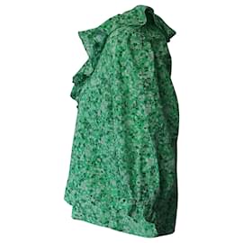 Autre Marque-Rixo Blouse Florale Aaliyah en Coton Vert-Vert