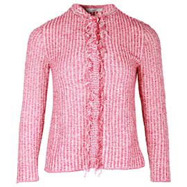 Prada-Cárdigan Prada Tweed de algodón rosa-Otro