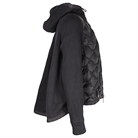 Moncler-Moncler Hoodie Qulited Down Jacket in Black Nylon-Black