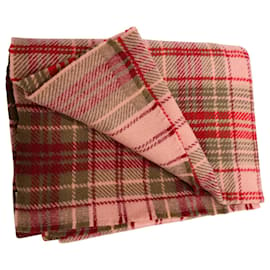 Acne-Bufanda de lana roja con logo a cuadros Cassiar de Acne Studios-Otro