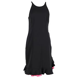 Vestido Joseph com bainha cruzada em dois tons em seda preta Preto