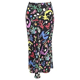 Autre Marque-Rixo Kelly Printed Midi Skirt in Multicolor Viscose-Other,Python print