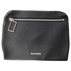 Acne-Acne Studios Clutch Bag in Black Leather-Black