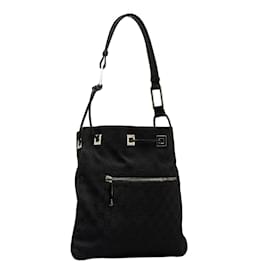 Gucci-GG Canvas Shoulder Bag 001 4021-Black