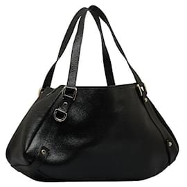 Gucci-Leather Abbey Shoulder Bag 130736-Black