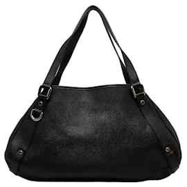 Gucci-Leather Abbey Shoulder Bag 130736-Black