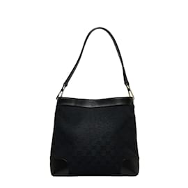 Gucci-GG Canvas Shoulder Bag 001 4231-Black