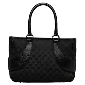 Gucci-GG Canvas Tote Bag 113011-Black