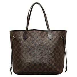Louis Vuitton-Louis Vuitton Damier Ebene Neverfull MM Canvas Tote Bag N51105 in Good condition-Brown