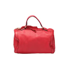 Gucci-Mittlere Soho Boston-Tasche mit Kieselsteinmuster-Rot