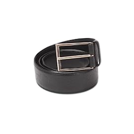 Gucci-Gucci Leather Guccissima Buckle Belt  Leather Belt in Good condition-Black