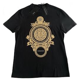 Versace-Tees-Black,Golden