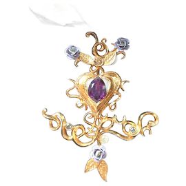Broche améthyste Christian Lacroix Multicolore