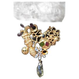 Broche de cristal de Christian Lacroix Multicolor