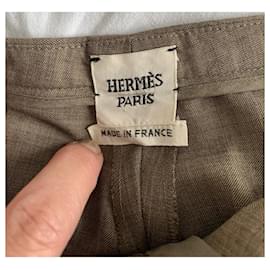 Hermès-Pantalones cortos-Castaño