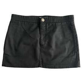 Jupe Chloé noire en coton effet denim Noir
