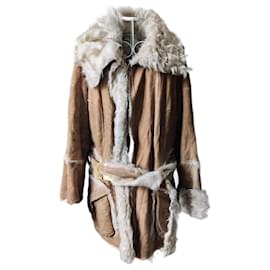 Joseph-manteau peau lainée Joseph-Blanc,Beige,Marron clair