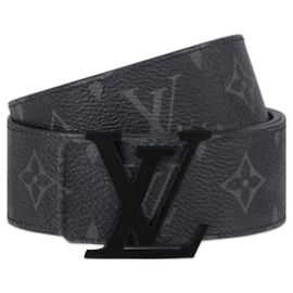 Louis Vuitton LV Initials 40MM Matte Black Belt Black
