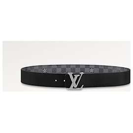 Louis Vuitton-Initiales LV 40ceinture réversible mm-Gris