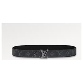 Louis Vuitton-LV Initiales 35mm reversible belt-Black