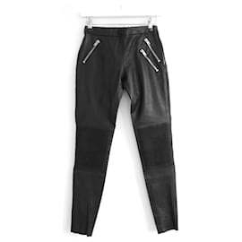 Joseph-Joseph Spark leather biker trousers-Black