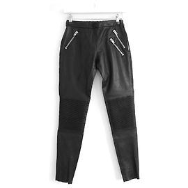 Calça biker de couro Joseph Spark Preto