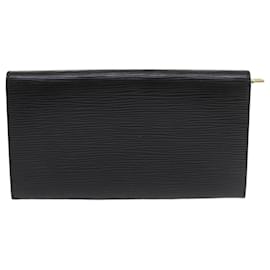 Louis Vuitton-LOUIS VUITTON Epi Pochette Porte Monnaie Credit Wallet Noir M63572 LV Auth 56120-Black