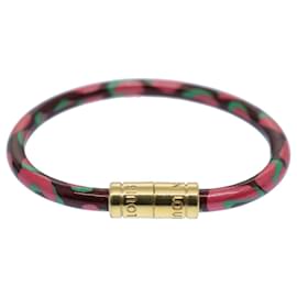 Louis Vuitton-Pulseira LOUIS VUITTON Vernis Leopard Brassle Rouge Favist Autenticação de LV8023-Outro