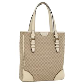 Céline-Bolso Tote De Lona CELINE Macadam Beige Auth 55082-Beige