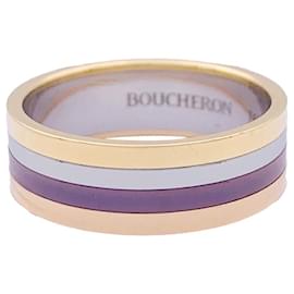 Boucheron-Bague Boucheron "My First Quatre", deux ors et acier.-Autre