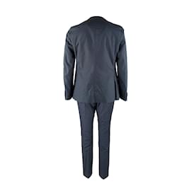 Autre Marque-Z Zegna Cotton Suit-Grey,Dark red
