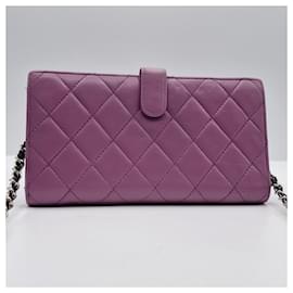 Chanel-Chanel Wallet on chain Timeless Classique quilted pink-Pink,Fuschia