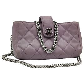 Carteira Chanel com corrente Timeless acolchoado rosa fuschia Rosa