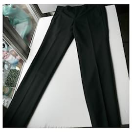 Givenchy-GIVENCHY Pantalon de costume noir TBE T50-Noir