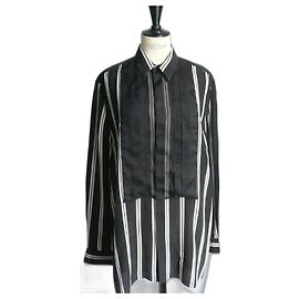 GIVENCHY Camisa de seda a rayas Hombre T47 Multicolor