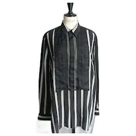 Givenchy-GIVENCHY Camicia in seta a righe Uomo T47-Multicolore