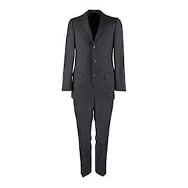 Gucci-Gucci Pinstripe Suit-Grey