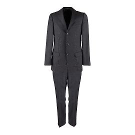 Gucci Pinstripe Wool Suit Grey Grey