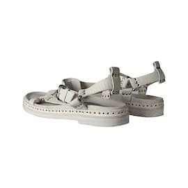 Autre Marque-Premiata Studded Strap Sandals-White