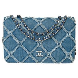 CHANEL Wallet on Chain bag in Blue Denim - 101514 Blue