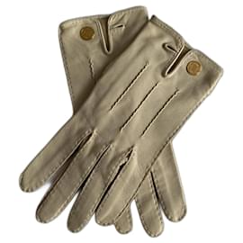 Hermès-Gloves-Golden,Cream
