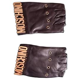 Moschino-Glove-Black,Golden