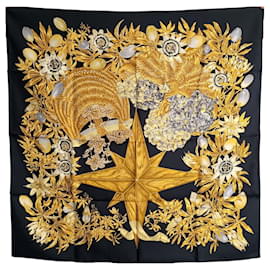Hermès-Hermès Passiflores scarf in multicolored silk 90x90-Black