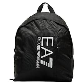 Armani-Armani EA7 Nylon Logo Backpack Canvas Backpack 275667 in Excellent condition-Black