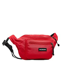 Balenciaga-Nylon Explorer Belt Bag-Red