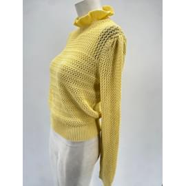 Céline-CELINE  Knitwear T.fr 38 cotton-Yellow