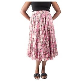 Isabel Marant Etoile Rosa geblümter Midirock – Größe FR 40 Pink
